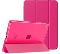 LORANKA-Étui Smart Cover pour New iPad 9ème Génération 2021, Étui à Rabat avec Support et Semi-Transparent Protecteur pour iPad 8e Génération 10.2"" 2020/iPad 7e Génération 10.2"" 2019, Rose Brillante