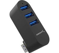 LORANKA-Hub USB, Adaptateur USB 3.2 orientable à 90°/180°, Data Hub USB 3 Ports, Aluminium USB multiport pour Macbook, Mac Pro/Mini, iMac, Surface Pro, XPS, Notebook PC, clés USB, etc. (HB-R3MB)