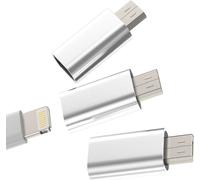 LORANKA-Lot de 3 adaptateurs micro USB mâle vers Lightning femelle compatible avec Samsung Galaxy S7 Active S6 Edge Nexus 5 LG K20 Android Convertisseur de charge pour iPhone 13 Promax 7 8 X iPad Câb
