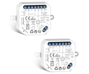 LoraTap 2 Interrupteur Module Volet Roulant Connecté, Commutateur Rideau Stores WiFi, Compatible avec Alexa Google Home pour Commande Vocale, Minuterie Intelligent Moteur Mural