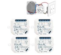 LoraTap 4 Interrupteur Module Volet Roulant Connecté, Commutateur Rideau Stores WiFi, Compatible avec Alexa Google Home pour Commande Vocale, Minuterie Intelligent Moteur Mural