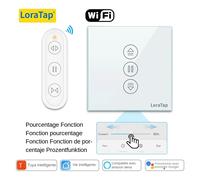 LoraTap 4ème Tuya volet roulant stores rideau interrupteur télécommande pourcentage fonctionne avec Google Home Alexa vie intelligente 1Remote and 1Switch