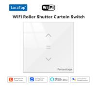 LoraTap 7ème génération Tuya Smart Life Interrupteur de rideau à double canal avec contrôle de la proportion, minuterie et commande vocale via Google Home Alexa 1 PACK