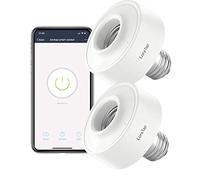 LoraTap Douilles WiFi Lot de 2, Adaptateurs E27, Contrôle via app Smart Life, Compatible commandes vocales Alexa, Plug-in pour plafonniers, placards & lampes à chaînette, 60W max