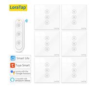 LoraTap - interrupteur de rideau pour volet roulant, pour moteur Windows, application Tuya Smart Life, télécommande pourcentage Google Home Alexa 4 Channel Remote