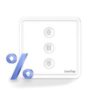 Loratap Interrupteur de volet roulant connecté WiFi, 230 V 600 W | Boutons-poussoirs mécaniques, Réglage précis 0%-100%, Commande vocale Alexa Google Assistant, application Smart Life