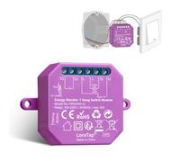 LoraTap Interrupteur WiFi Alexa Sans Fil, Compteur de Consommation, Va et Vient Parallèle, Relais 1150W 5A, Commutateur Intelligent, Commande à Distance Smart Life, Compatible avec Google Home