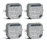 LoraTap Lot de 4 interrupteurs de volet roulant ZigBee - Commande Smart Home pour volets roulants - 380 W - Compatible Alexa avec hub nécessaire