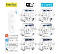 LoraTap - Module de commutation de rideau intelligent WiFi, télécommande et minuterie, fonctionne avec Tuya Smart Life Google Home Alexa pour stores roulants 1 Remote 7 Module
