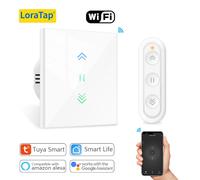 LoraTap rideau volet roulant WiFi stores interrupteur rétro-éclairage moteur tubulaire Tuya Smart Life App Google Home Alexa Echo 1 Remote 6 Switch