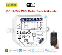 LoraTap Tuya Smart Life DC 12-24V Module de commutation pour volet roulant couverture de piscine moteur électrique commande vocale par Google Home Alexa 6 PACK