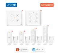 LoraTap Tuya ZigBee Interrupteur de Scène à 1 à 6 Boutons, Multi-usages, Contrôle à Distance via l'Application Smart Life, Hub d'Automatisation 4 Button Remote