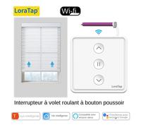 LoraTap volet roulant rideaux stores bouton poussoir interrupteur Tuya vie intelligente moteur électrique moteur connecté WiFi Alexa Google Home 2 PACK