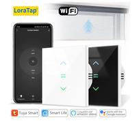 LoraTap WiFi rideaux stores volet roulant interrupteur rétro-éclairage Tuya Smart Life App télécommande Google Home Alexa voix 4 PACK Black