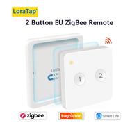 LoraTap ZigBee 3.0 sans fil 14 EU US bouton poussoir à distance Tuya scène automatisation commutateur de contrôle vie intelligente App Hub besoin - Type 2 Button EU Remote