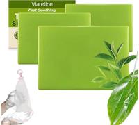 Loravey Lot de 3 savons de soin à l'huile d'arbre à thé, aux herbes pour douche et bain, savon aux huiles essentielles végétales, soin quotidien doux, nettoyant et antibactérien