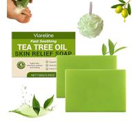 Loravey Relief Soap Bar, Loravey Tea Tree Oil Soap, Natural Foot & Body Soaps, for Healthy Skin, Odor Control & Daily Refreshing Cleanse for Face All Skin (2PCS)