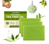 Loravey Relief Soap Bar, Loravey Tea Tree Oil Soap, Natural Foot & Body Soaps, for Healthy Skin, Odor Control & Daily Refreshing Cleanse for Face All Skin (3PCS)