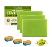 Loravey Relief Soap Bar, Loravey Tea Tree Oil Soap, Natural Foot & Body Soaps for Healthy Skin, Plant-Based Formula for Face & Body, Odor Control & Daily Refreshing Cleanse (3pcs)