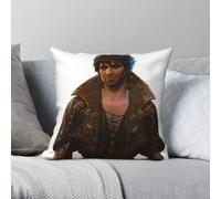 Lord Enver Gortash Baldur's Gate 3 Taie d'oreiller carrée en polyester et lin Motif velours Fermeture éclair Housse de coussin décorative pour voiture