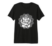 Lord Ganesha Mandala Yoga Méditation T-Shirt Haut de Gamme