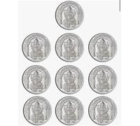 Lord Ganeshji Coin in Pure Silver 99.9 Religious Coin 5 Grams (Set of Coins) (10 PCS)