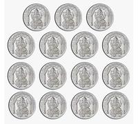 Lord Ganeshji Coin in Pure Silver 99.9 Religious Coin 5 Grams (Set of Coins) (15 PCS)
