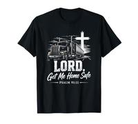 Lord, Get Me Home Safe - Psalm 91:11 Christian Trucker T-Shirt