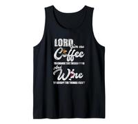 Lord Give Me Coffee And Wine Lover Christian Coffee Wine Lover Débardeur