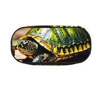 Lord Howe Island Sea Turtle Print Trousse à crayons portable de grande capacité pour étudiants, adolescents et adultes, Noir , Taille unique, Organiseur de sac