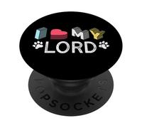 Lord Nom personnalisé pour Chien Lord Pet Lover PopSockets PopGrip Adhésif