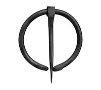 Lord of Battles Broche de cape Viking - Broche en fer forgé à la main pour capes et châles - Fibula médiévale pour LARP, reconstitution et costumes, naturel, défaut
