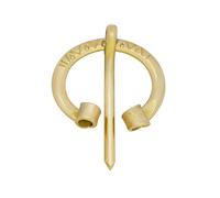 Lord of Battles Broche médiévale en fibula - Épingle à cape fabriquée à la main pour costumes viking, romains, celtiques et LARP et reconstitution, Standard, Laiton massif, Pas de gemme