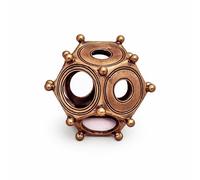 Lord of Battles Dodécaèdre romain en bronze | Réplique d'artefact antique en fonte de cire perdue | Mystérieuse relique romaine pour collectionneurs et amateurs d'histoire