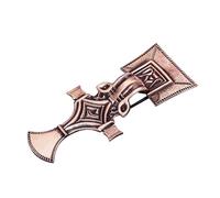 Lord of Battles Grande broche fibula en bronze coulé à la cire perdue avec broche en bronze - Réplique historique viking ou romaine fermeture de cape authentique, style antique authentique