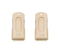 Lord of Battles Lot de 2 Clicker de cricket parachutiste américain en laiton - Dispositif de signal de reconstitution historique - Réplique militaire avec son clic authentique