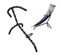 Lord of Battles Medieval Hand Forged Iron Horn Stand for Drinking Horns Viking Ale Beer Mead Horn Stand Made From Sturdy Iron for Display and Décor