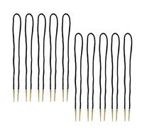 Lord of Battles Solid Brass Aiglets with Cotton Strings, Medieval Style Aiglets for Clothing DIY Accessories, Coats, Costumes