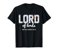 Lord of Lords Verse biblique chrétienne Florale bohème T-Shirt
