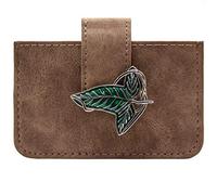 Lord of the Rings Forêt Enchantée Elven Leaf Emblème Portefeuille Porte-Carte ID & Porte-Carte, Marron