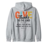 Lord Will Fight for You Bible Verse Psalm 136:1 Exodus 14:14 Sweat à Capuche