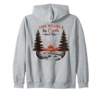 Lord Willing and The Creek Don't Rise Vintage Country Faith Sweat à Capuche