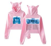 Lorde The Virgin Tour 2025 Sweat à capuche oreilles de chat à manches longues pour femme, rose, XS