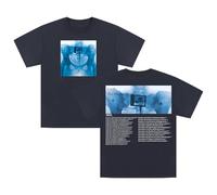 Lorde The Virgin Tour 2025 T-shirt col rond à manches courtes en coton pour homme et femme, bleu marine, XS