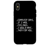 L'ordinateur Dit si J'avais des Sentiments Saint-Valentin Coque pour iPhone X/XS