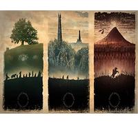 LORDOS DIY Diamond Painting Enfant, 5D Tableau Perle Diamant, Le seigneur des anneaux Peinture Numero Diamant Adulte, Broderie Diamant Kit Complet Décoration à la Maison Salon, 40x60cm