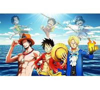 LORDOS DIY Diamond Painting Enfant, 5D Tableau Perle Diamant, One Piece Poster Manga Peinture Numero Diamant Adulte, Broderie Diamant Kit Complet Décoration à la Maison Salon, 30x40cm