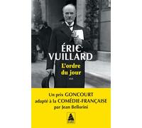 Eric Vuillard – L'ordre du jour – Actes Sud