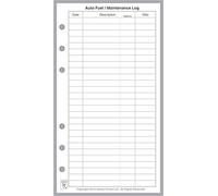 L'ordre et les bottes pour l'ordinateur portable Filofax Personal Taille Auto Fuel and Maintenance Log