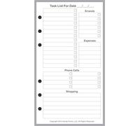 L'ordre et les bottes pour l'ordinateur portable Filofax Personal Taille Daily Task Planner (To-Do, Expenses, Shopping)